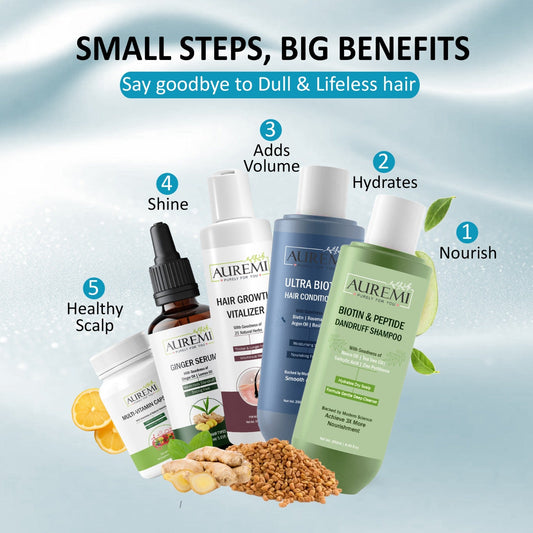 Auremi 5-in-1 Hair Growth Kit: The Complete 45-Day Routine Trusted by Google Reviews &amp; Real Users