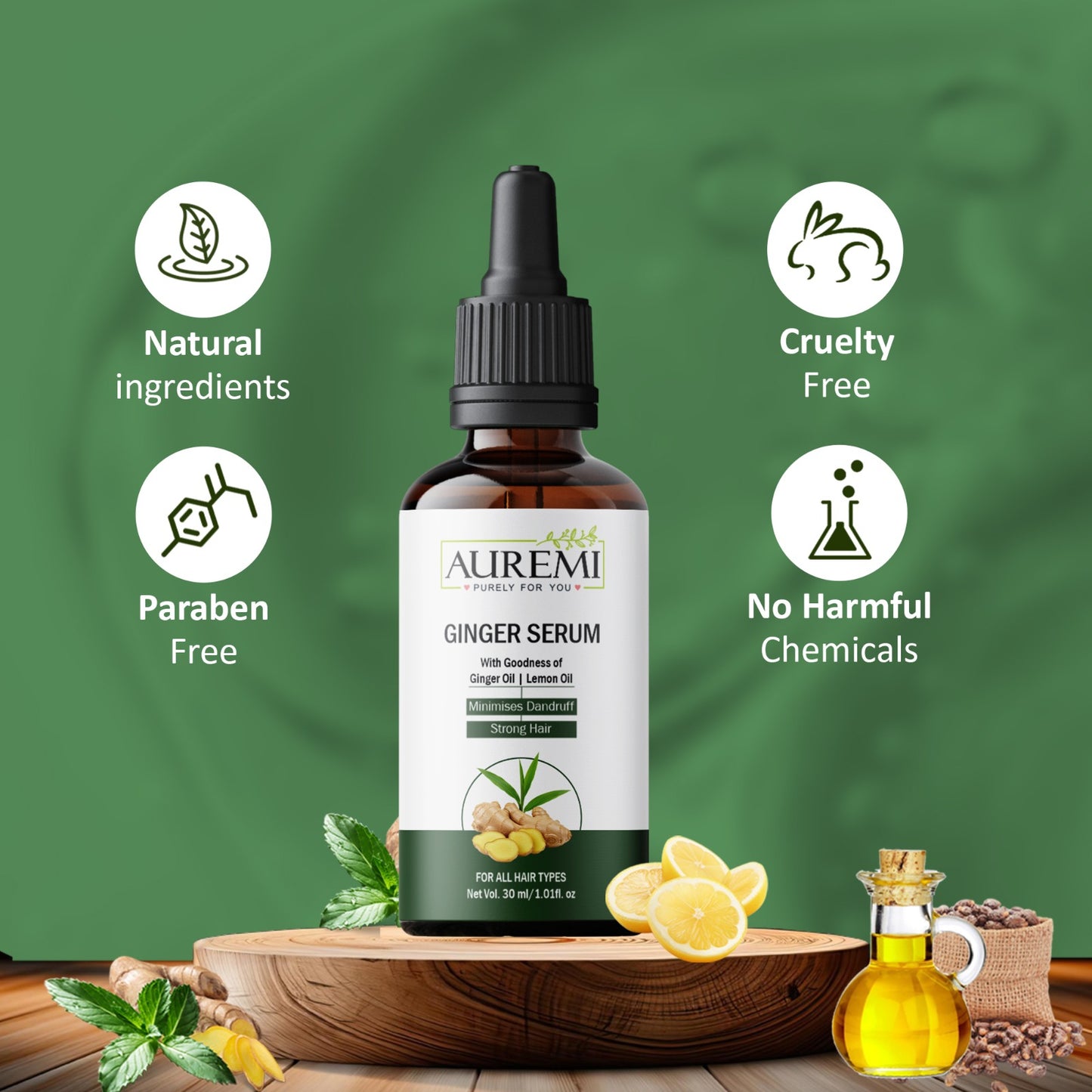 Auremi Hair Growth Ginger Serum